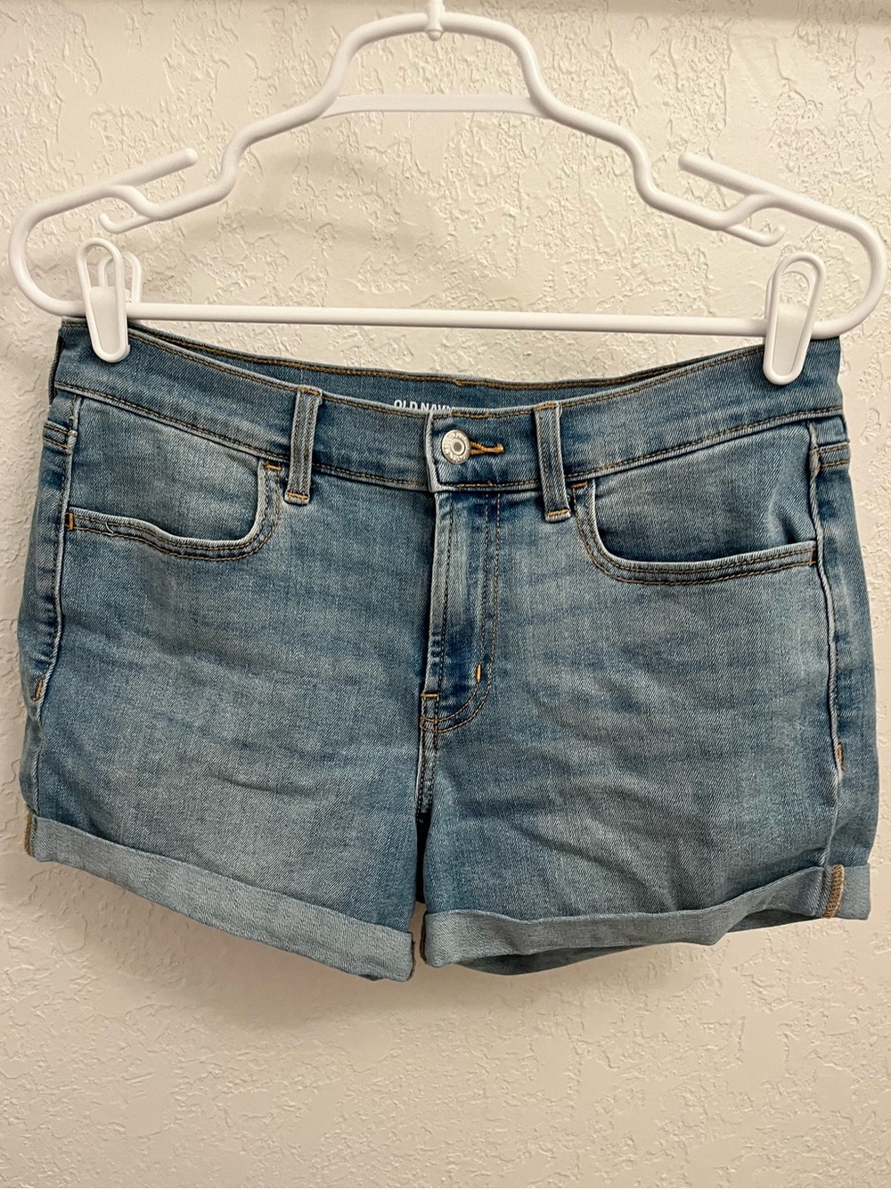 Old Navy Light Blue Rolled-Hem Denim Shorts